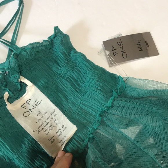 NWT Free People FP ONE Princess Smocking Slip Mini Dress Rare Holy Grail New Sm - Picture 16 of 16